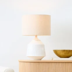 Roar & Rabbit™ Ripple Ceramic Table Lamp (17"–22")