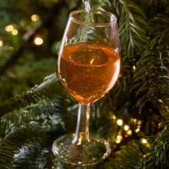 Rose Wine Glass Ornament