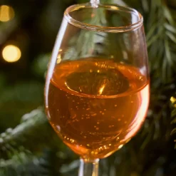 Rose Wine Glass Ornament