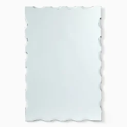 Rough Cut Edge Rectangle Wall Mirror
