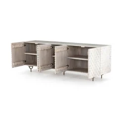 Round Cut Media Console (82")