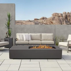 Rutland Asymmetrical Rectangle Fire Pit Table (70")