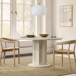 Salma Concrete Pedestal Dining Table (48")