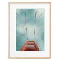 San Francisco Golden Gate Bridge Framed Wall Art by Minted for West Elm