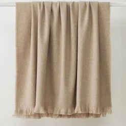 Sandalwood & Leather w/ Brushed Woven Throw Gift Set