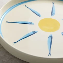 Sardine Stoneware Salad Plate Set