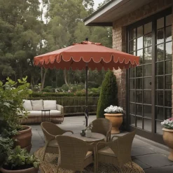 Scallop Edge Outdoor Umbrella (7.5')