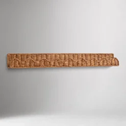 Scallop Rattan Shelf (32")