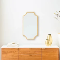 Scalloped Edge Metal Wall Mirror