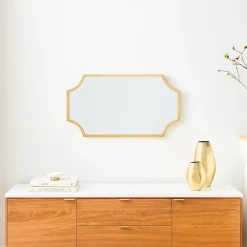 Scalloped Edge Metal Wall Mirror