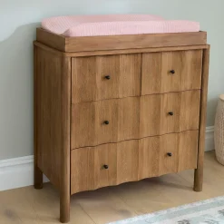 Scalloped Narrow Dresser with Removable Topper (35")