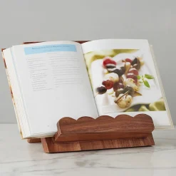 Scalloped Wood Cookbook Stand