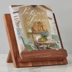 Scalloped Wood Cookbook Stand