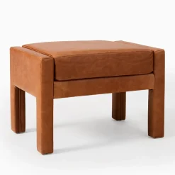 Scarlett Leather Ottoman