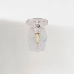 Sculptural Faceted Flush Mount