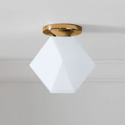 Sculptural Faceted Flush Mount
