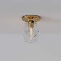 Sculptural Faceted Flush Mount