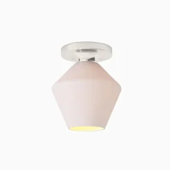 Sculptural Geo Flush Mount - Milk