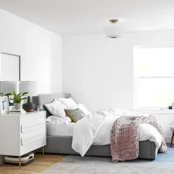 Sculptural Geo Flush Mount - Milk