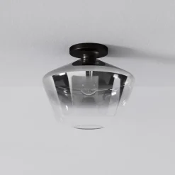 Sculptural Geo Flush Mount - Metallic Ombre