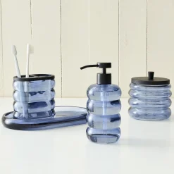Sculptural Glass Bath Accessories