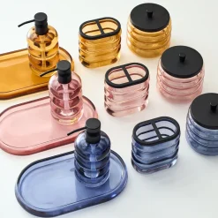Sculptural Glass Bath Accessories