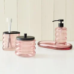 Sculptural Glass Bath Accessories