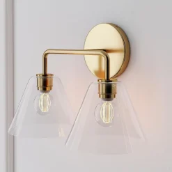 Sculptural 2-Light Cone Sconce