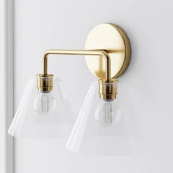 Sculptural 2-Light Cone Sconce