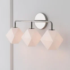 Sculptural 3-Light Faceted Sconce
