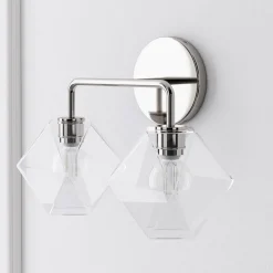 Sculptural 2-Light Faceted Sconce