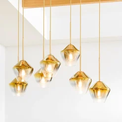 Sculptural 7-Light Geo Chandelier