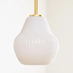 Sculptural Ribbed Pendant