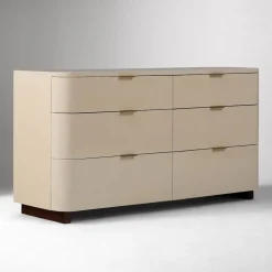 Shea High-Gloss Enameled Lacquer 6-Drawer Dresser (60")