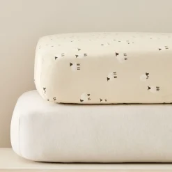 Sheep Crib Sheet & Oatmeal Tencel Crib Sheet Bundle