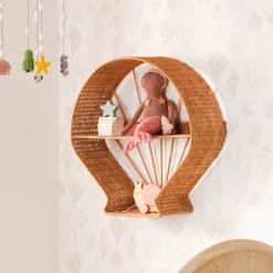 Shell Rattan Shelf (25")