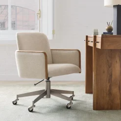 Show Wood Swivel Office Chair