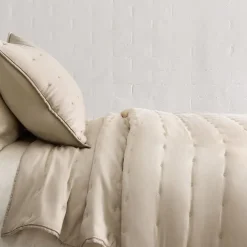 Silky TENCEL™ Crescent Stitch Quilt & Shams