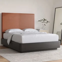 Simple Upholstered Wall Mounted Headboard - Leather
