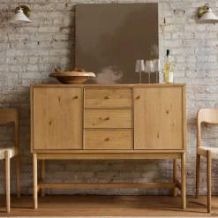 Siobhan Oak Tall Sideboard (50")