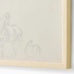 Sketched Horses Framed Wall Art