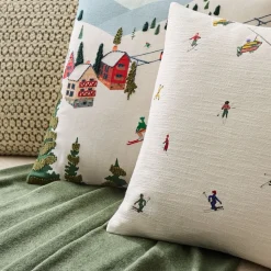 Ski Village Pillow Cover & Throw Set