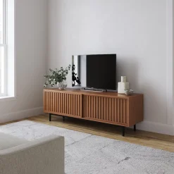 Slatted Media Console (67")