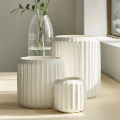 Slatted Porcelain Hurricanes