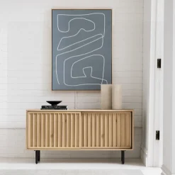 Slatted Shallow Media Console (48")