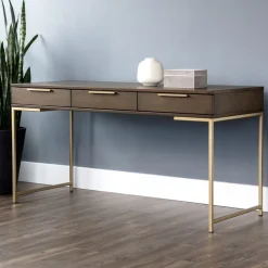 Slim Leg 3-Drawer Desk (59")