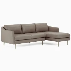 Sloane Leather 2-Piece Chaise Sectional (95.5")