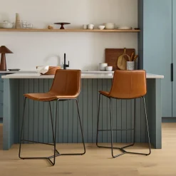 Slope Leather Bar & Counter Stools