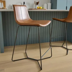 Slope Leather Bar & Counter Stools