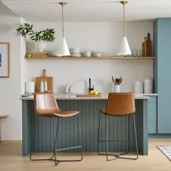 Slope Leather Bar & Counter Stools